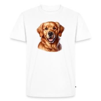Golden retriever - T-shirt Premium bio Homme - blanc - Devant - Nico (187cm)