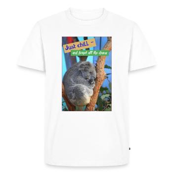 Koala, froid, drame, disant, dictons - T-shirt Premium bio Homme - blanc - Devant - Nico (187cm)