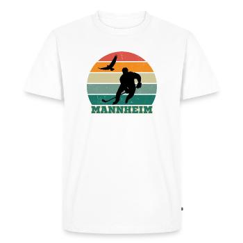 Mannheim, ma ville ! - T-shirt Premium bio Homme - blanc - Devant - Nico (187cm)