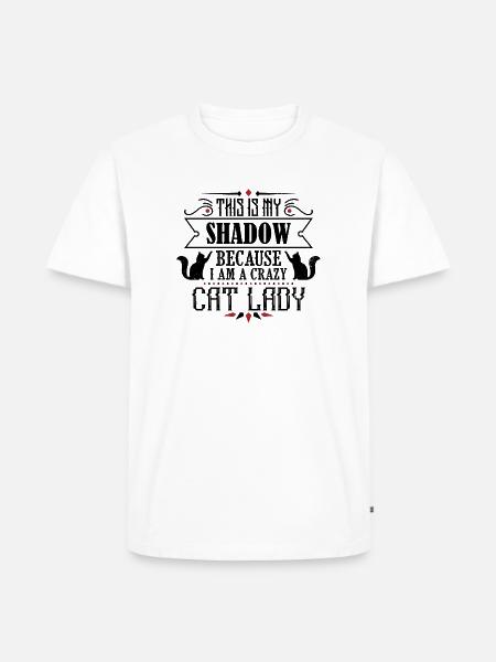 Crazy Cat Lady - Männer Premium Bio T-Shirt - Weiß
