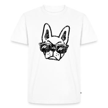 Cadeau French French Bulldog Frenchie - T-shirt Premium bio Homme - blanc - Devant - Nico (187cm)