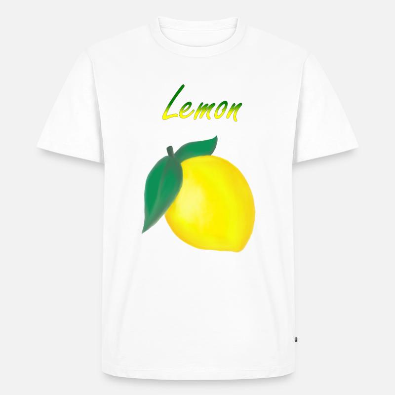 Lemon / Zitrone - Männer Premium Bio T-Shirt - Weiß