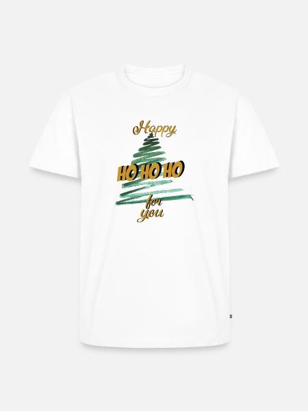 Christmas Hohoho Christmas Tree - Men's Premium Organic T-Shirt - white