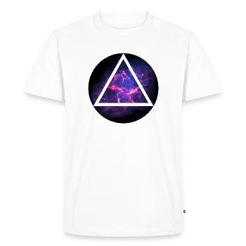 Deep Space - Men's Premium Organic T-Shirt - white - Front - Nico (187cm)