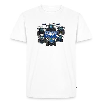 je suis en bleu - T-shirt Premium bio Homme - blanc - Devant - Nico (187cm)
