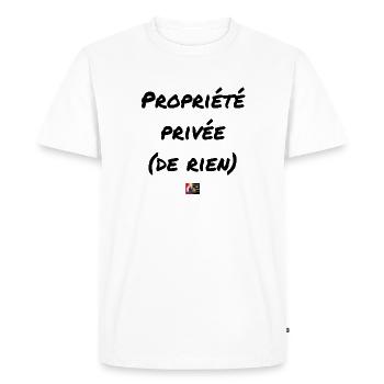 Private Property (Nothing) - Word Games Francois - Men's Premium Organic T-Shirt - white - Front - Nico (187cm)