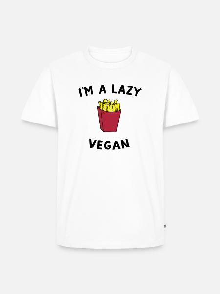 I'm A Lazy Vegan - Men's Premium Organic T-Shirt - white