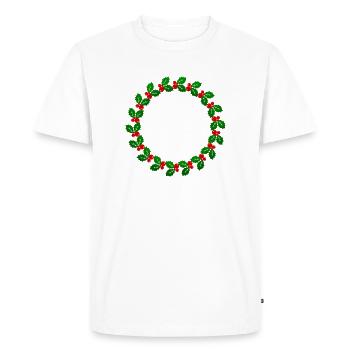 Couronne de l’Avent Couronne De Noël Noël - T-shirt Premium bio Homme - blanc - Devant - Nico (187cm)
