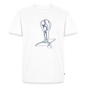 Nageur de palmes - T-shirt Premium bio Homme - blanc - Devant - Nico (187cm)