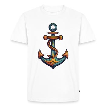 Anchor Harbour - Men's Premium Organic T-Shirt - white - Front - Nico (187cm)