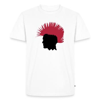 PUNK - Men's Premium Organic T-Shirt - white - Front - Nico (187cm)