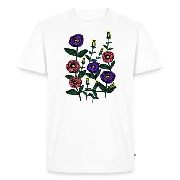 Lisianthus blossom - Men's Premium Organic T-Shirt - white - Front - Nico (187cm)