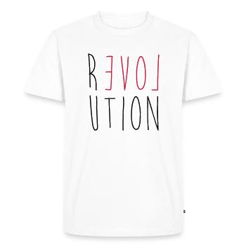 Revolution Love - Men's Premium Organic T-Shirt - white - Front - Nico (187cm)