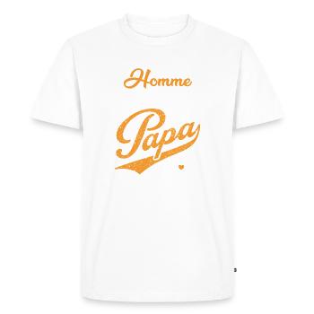 UN HOMME FORMIDABLE-PAPA EXCEPTIONNEL cadeau noel - T-shirt Premium bio Homme - blanc - Devant - Nico (187cm)