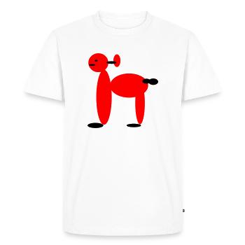 Lama - Men's Premium Organic T-Shirt - white - Front - Nico (187cm)