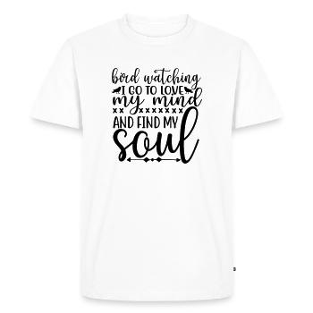 bird watching - Men's Premium Organic T-Shirt - white - Front - Nico (187cm)