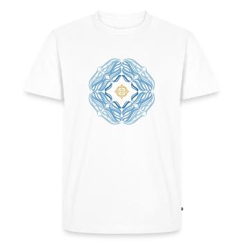 Mandala - Männer Premium Bio T-Shirt - Weiß - Vorne - Nico (187cm)