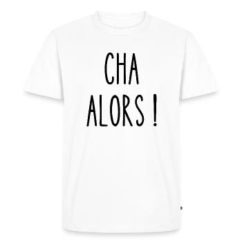 cha alors - T-shirt Premium bio Homme - blanc - Devant - Nico (187cm)