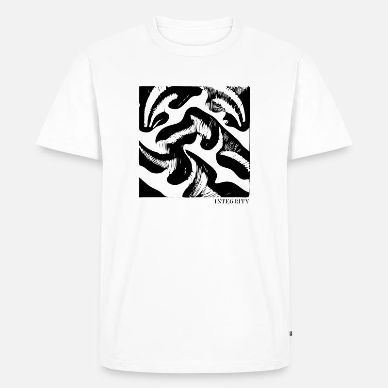 Integrity - Abstraktes Design - Männer Premium Bio T-Shirt - Weiß