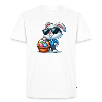 Joyeuses Pâques - T-shirt Premium bio Homme - blanc - Devant - Nico (187cm)