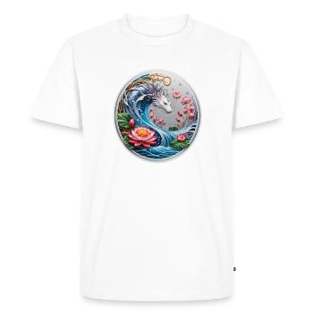 Dragon d’Asie - T-shirt Premium bio Homme - blanc - Devant - Nico (187cm)