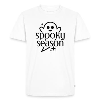 Fantôme de la saison effrayante - T-shirt Premium bio Homme - blanc - Devant - Nico (187cm)