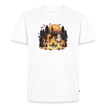 Animals around the campfire - Men's Premium Organic T-Shirt - white - Front - Nico (187cm)