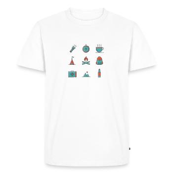 bougeotte - T-shirt Premium bio Homme - blanc - Devant - Nico (187cm)