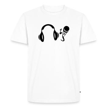 music_27 - T-shirt Premium bio Homme - blanc - Devant - Nico (187cm)