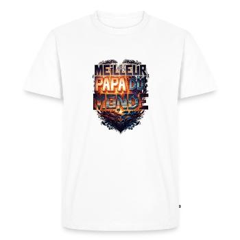 Meilleur papa du monde - T-shirt Premium bio Homme - blanc - Devant - Nico (187cm)