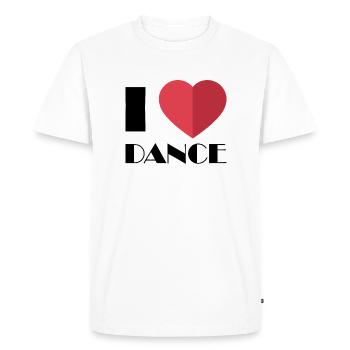 J'aime danser pour les danseurs - T-shirt Premium bio Homme - blanc - Devant - Nico (187cm)