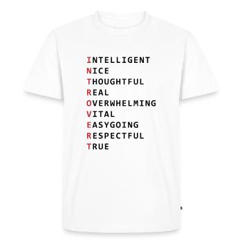 Introvert Introvert - Men's Premium Organic T-Shirt - white - Front - Nico (187cm)