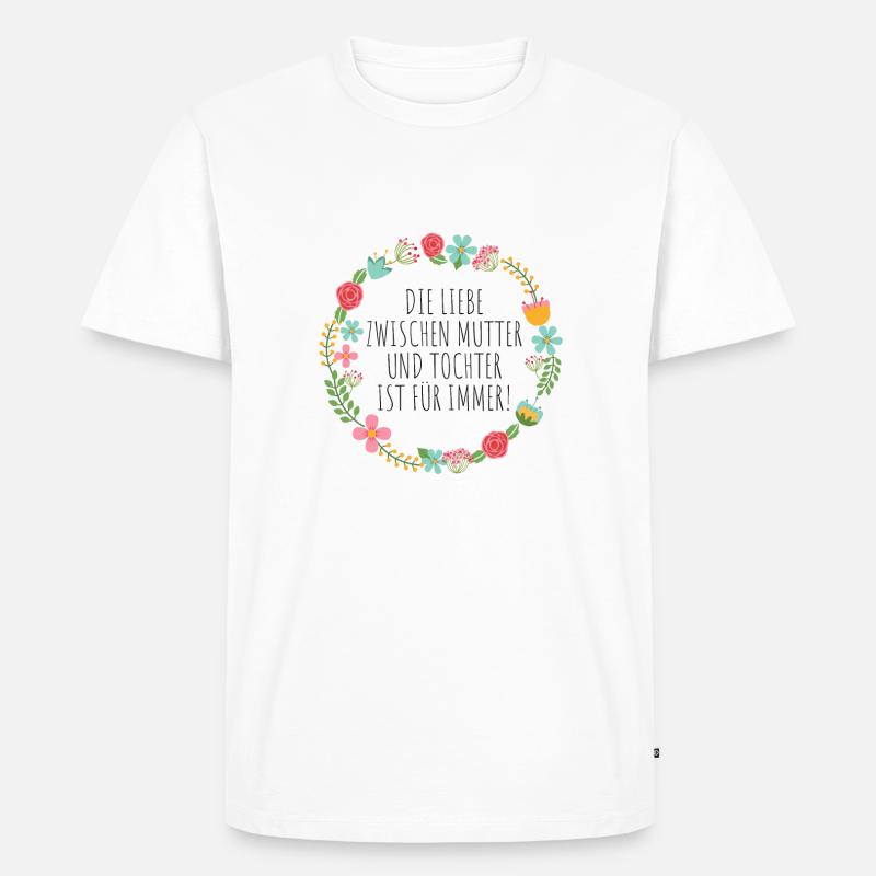 Mutter Tochter Liebe - Männer Premium Bio T-Shirt - Weiß