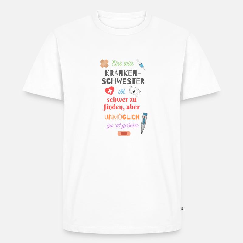 Superheldin Krankenschwester - Männer Premium Bio T-Shirt - Weiß