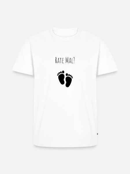 Rate Mal Nachwuchs - Männer Premium Bio T-Shirt - Weiß