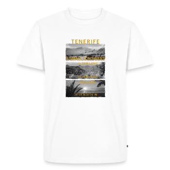 Tenerife un petit continent Teide Teno Montagnes - T-shirt Premium bio Homme - blanc - Devant - Nico (187cm)