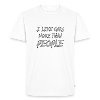 J’aime les voitures plus que People Tuning JDM - T-shirt Premium bio Homme - blanc - Devant - Nico (187cm)