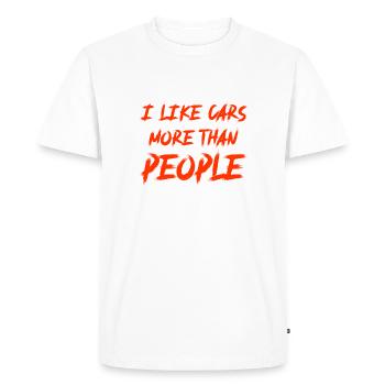 J’aime les voitures plus que People Tuning JDM - T-shirt Premium bio Homme - blanc - Devant - Nico (187cm)
