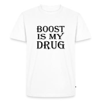 Boost est mon cadeau de passion Drug Auto Tuning - T-shirt Premium bio Homme - blanc - Devant - Nico (187cm)