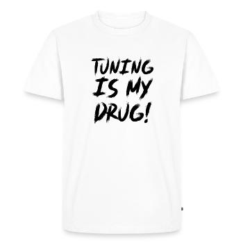 Le tuning est mon cadeau Drug Auto Turbo Passion - T-shirt Premium bio Homme - blanc - Devant - Nico (187cm)