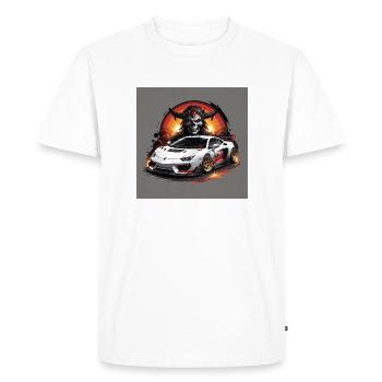 JDM Sportcar tuning Driftcar Voiture Cadeau PS - T-shirt Premium bio Homme - blanc - Devant - Nico (187cm)