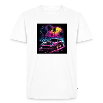 JDM Sportcar tuning Driftcar Voiture Cadeau PS - T-shirt Premium bio Homme - blanc - Devant - Nico (187cm)