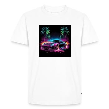 JDM Sportcar tuning Driftcar Voiture Cadeau PS - T-shirt Premium bio Homme - blanc - Devant - Nico (187cm)