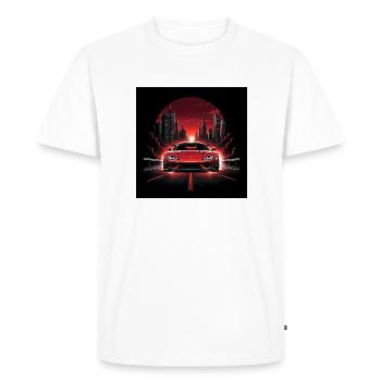 JDM Sportcar Tuning City Drift Cadeau Voiture - T-shirt Premium bio Homme - blanc - Devant - Nico (187cm)
