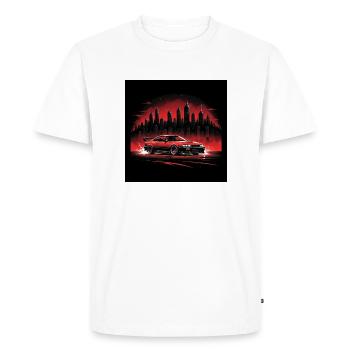 JDM Sportcar Tuning City Drift Cadeau Voiture - T-shirt Premium bio Homme - blanc - Devant - Nico (187cm)