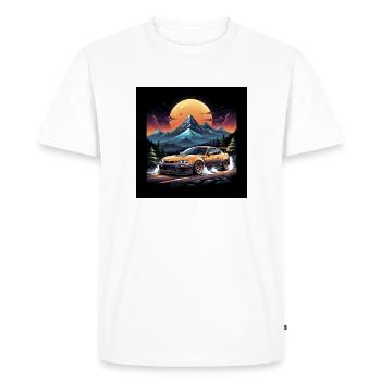 JDM Sportcar tuning Driftcar Voiture Cadeau PS - T-shirt Premium bio Homme - blanc - Devant - Nico (187cm)