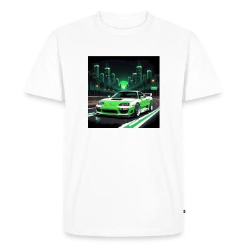 JDM Sportcar tuning Driftcar Voiture Cadeau PS - T-shirt Premium bio Homme - blanc - Devant - Nico (187cm)