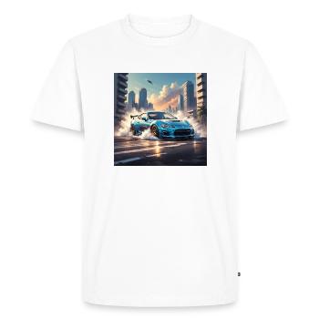 JDM Sportcar tuning Driftcar Voiture Cadeau PS - T-shirt Premium bio Homme - blanc - Devant - Nico (187cm)