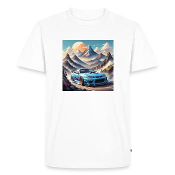 JDM Sportcar tuning Driftcar Voiture Cadeau PS - T-shirt Premium bio Homme - blanc - Devant - Nico (187cm)