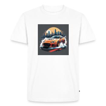 JDM Sportcar tuning Driftcar Voiture Cadeau PS - T-shirt Premium bio Homme - blanc - Devant - Nico (187cm)